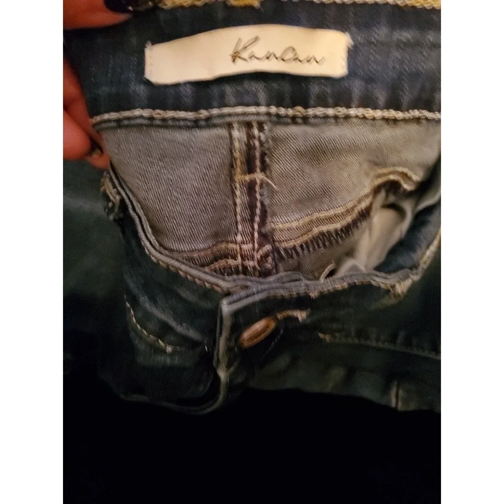 KanCan Mid Rise Skinny Jeans Dark Acid Wash Stretch Denim KC11214CHD Womens 9/28